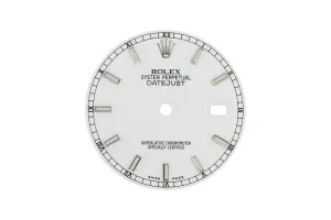 Rolex DateJust 36mm White Baton Dial