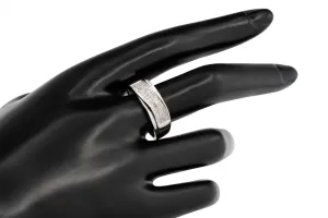 9ct White Gold Mens Diamond Ring 0.76ct