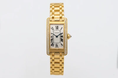 Cartier Tank Americaine 19mm 18ct Yellow Gold WB7012K2 Circa 2000s