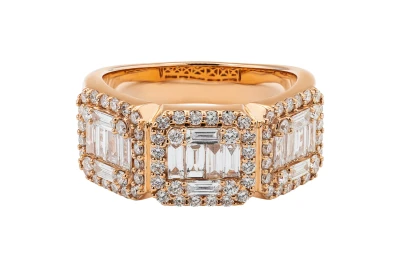 18ct Rose Gold Baguette Diamond Statement Ring 1.87ct