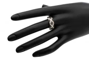 9ct White Gold Black And White Diamond Ring 0.41ct