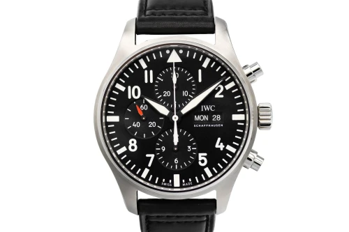 IWC Pilot's Chronograph 43mm Black Leather IW377709 2020