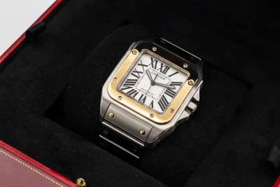 Cartier Santos 100 XL 38mm Steel & 18ct Yellow Gold W200728G 2010