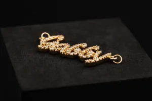 9ct Yellow Gold Diamond Gabby Name Pendant 3.1g