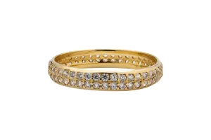 9ct Yellow Gold Cubic Zirconia Eternity Ring 1.5g