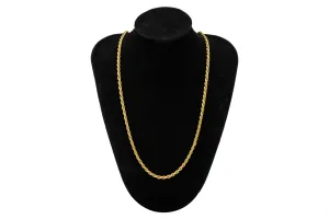 9ct Yellow Gold Diamond Cut Rope Chain 21.3g