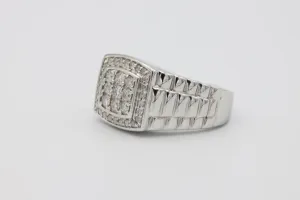 14ct White Gold President Design Diamond Ring 0.80ct 9.3g