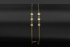 18ct Yellow Gold Diamond Necklace 0.45cts