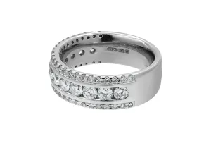 Platinum Diamond Half Eternity Ring 1.16ct