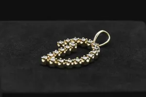 9ct Yellow Gold Diamond  D Pendant 0.20ct