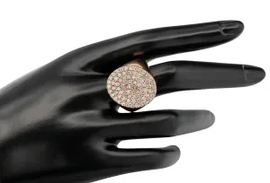 9ct Rose Gold Oval Diamond Mens Ring 2.00ct