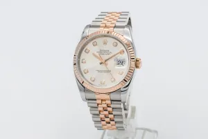 Rolex DateJust 36mm Steel & 18ct Rose Gold Jubilee 116231 2011