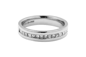 Platinum Princess Cut Eternity Wedding Band 0.54ct 6g