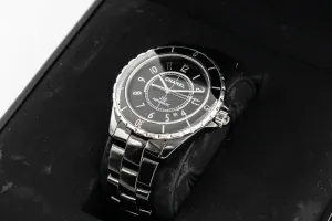 Chanel J12 38mm Black Ceramic Bracelet H0685 Circa 2006