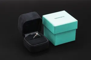 Tiffany & Co. Platinum Knife Edge Engagement Ring 0.24ct