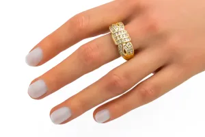 18ct Yellow Gold Diamond Cross Over Ring 1.05ct 10.4g