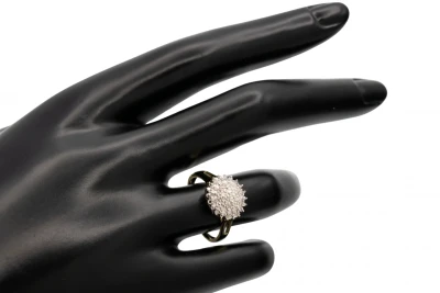 9ct Yellow Gold Flower Design Diamond Ring 0.15ct