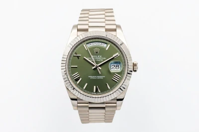 Rolex Day-Date 40mm 'Olive' 18ct White Gold Presidential 228239 2017