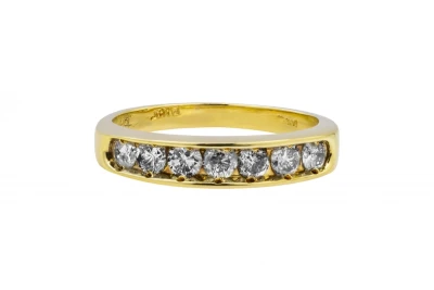 18ct Yellow Gold Diamond Wedding Band 0.50ct