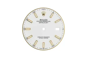 Rolex DateJust 41mm White Baton Dial