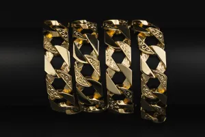 9ct Yellow Gold Bombe Chain 28" 144g