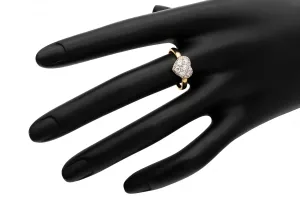9ct Yellow Gold Cubic Zirconia  Heart Ring 1.9g