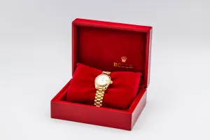 Rolex Lady DateJust 26mm 18ct Yellow Gold Presidential 179178 2001