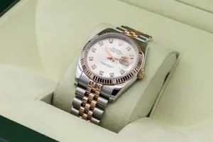 Rolex DateJust 36mm Steel & 18ct Rose Gold Jubilee 116231 2011