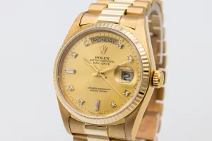 Rolex Day-Date 36mm 18ct Yellow Gold Presidential 18038 1988