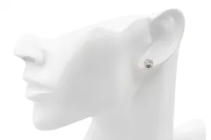 18ct White Gold Flower Diamond Studs 0.20ct 3.9g