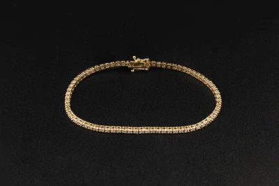 18ct Yellow Gold Diamond Tennis Bracelet 3.25ct