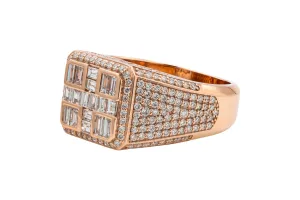 9ct Rose Gold Diamond Mens Ring 1.63ct 7.4g