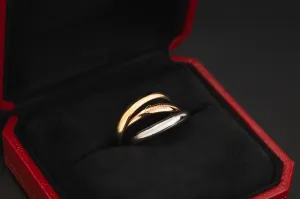 Cartier Trinity Ring Classic Model 18ct Yellow, White & Rose Gold Size 58