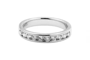 18ct White Gold Diamond Eternity Wedding Band 1ct