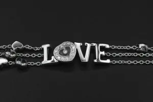 Chopard 18ct White Gold Happy Diamonds 0.28ct Hearts Roman 7" (6948)