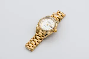 Rolex Lady DateJust 26mm 18ct Yellow Gold Presidential 179178 2001