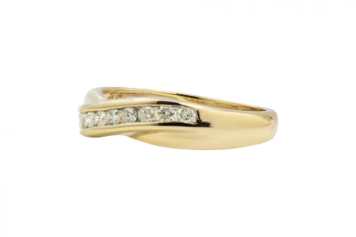 9ct Yellow Gold Ladies Diamond Wedding Band 0.22ct