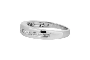 18ct White Gold Baguette Diamond Wedding Band 0.60ct