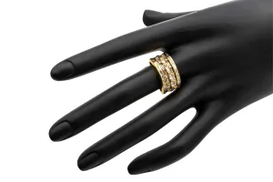 18ct Yellow Gold Diamond Ring Baguette And Brilliant Cut 1.59ct