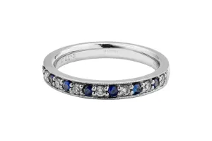 18ct White Gold Diamond 0.17ct & Sapphire 0.77ct Ring