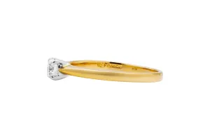 18ct Yellow Gold Diamond Engagement Ring 0.23ct 2g