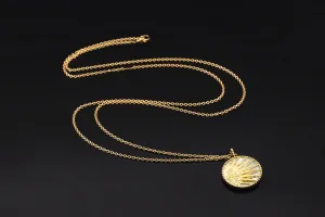 Rose Céleste Medallion Necklace Yellow & White Gold, Diamond