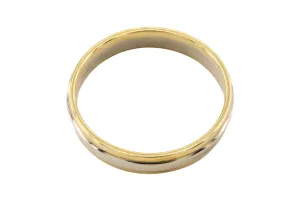 9ct Yellow and White Gold Wedding Band Ring