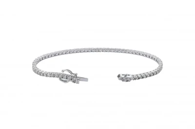 14ct  White Gold Diamond Tennis Bracelet 3.30cts
