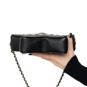 Chanel Black Leather Limited Edition Star Handbag
