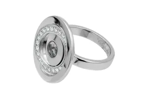 Chopard Happy Spirit White Gold Diamond Pave Ring 0.23ct