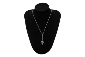 18ct White Gold Necklace & Diamond Heart Pendant 0.14ct