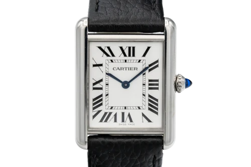 Cartier Tank Must Large 25.5mm Black Leather WSTA0041 2023