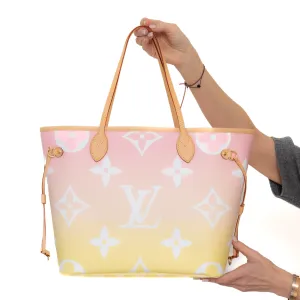 Louis Vuitton Monogram By The Pool Neverfull MM Rose Escale Bag