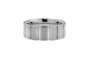 9ct White Gold Wedding Band 7.6mm